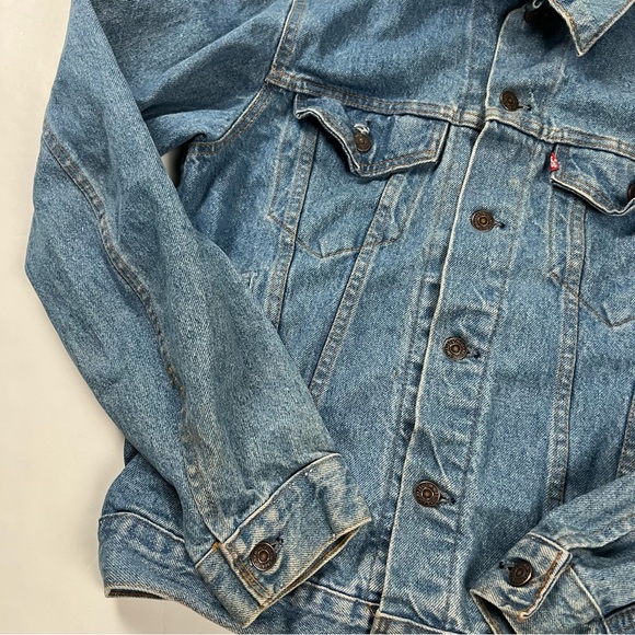 026 - VINTAGE 80s KINGS X ROCK BAND LEVIS DENIM JACKET - Picture 8 of 9